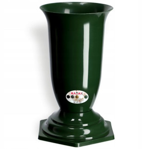 Wazon Flakon Cmentarz Grób Nagrobek Zielony 23cm