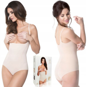 JULIMEX Bezszwowe Body Pod Biust 219 Beżowe L