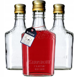 Butelka Z Zakrętką Nalewki Wino Szkło 250ml 3szt