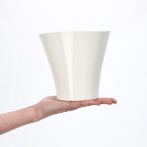Doniczka Osłonka Na Kwiaty Wewnątrz Biała 16 Cm