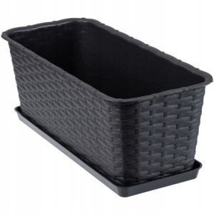 Doniczka Donica Balkonowa Podstawka 40cm Antracyt