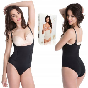 JULIMEX Bezszwowe Body Pod Biust 219 Czarne 2XL