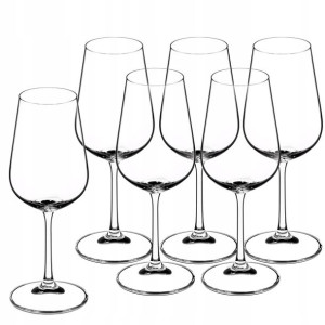 Kieliszki Do Wina Białego Szkło Komplet 6szt 360ml