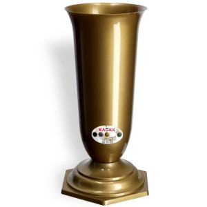 Wazon Flakon Na Cmentarz Grób Nagrobek Złoty 37cm