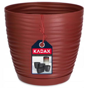 Doniczka Osłonka Na Kwiaty Podstawka Bordowa 13cm