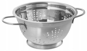 Durszlak Satynowany Cedzak Sitko 21cm Stabilny