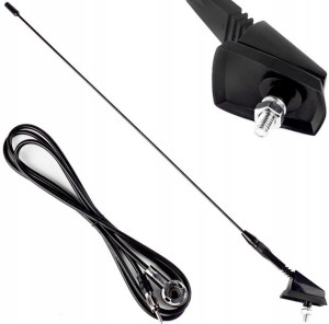 Antena Samochodowa Radio Bat Masz 41cm Adapter 5mm