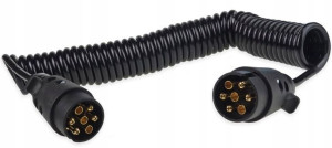 Przewód Kabel Spiralny Wtyczka 7 Pin 12v 6m Amio