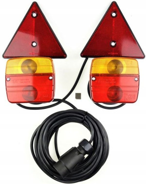 Zestaw Tylnych Lamp Na Magnes Do Przyczepki 7,5m