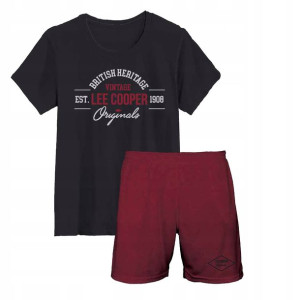 Piżama Męska Lee Cooper 39129 SOCIUM Czarna - XXL