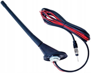 Antena Radiowa Ze Wzmacniaczem Gumowy Maszt 24 Cm