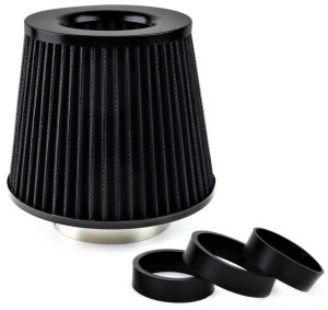 Sportowy Filtr Powietrza Stożek Chrom + 3 Adaptery