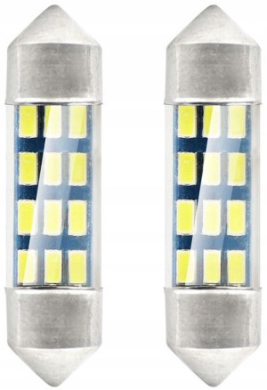 Żarówki Led C5w C10w Rurkowe 36mm 12xsmd 3014 12v