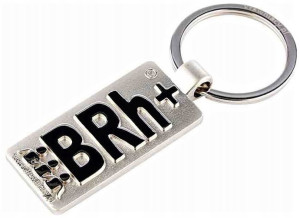 Metalowy Brelok Breloczek Symbol Grupy Krwi Brh+