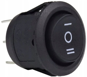 Przełącznik Włącznik 3 Pozycje 12v 230v Czarny