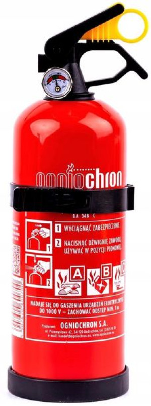 Gaśnica Proszkowa Samochodowa Abc 1kg Z Manometrem