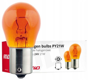 Żarówki Halogenowe Py21w Ba15s 24v 21w Amber 10szt