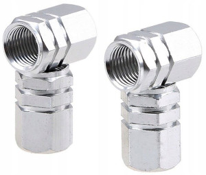 Aluminiowe Nakrętki Na Wentyle Srebrne Kapturki X4