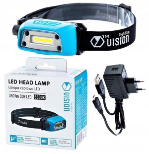 Latarka Lampka Czołowa Led 350lm Akumulator Ik07