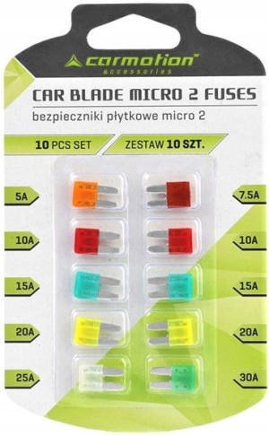 Bezpieczniki Samochodowe Micro 2 Blister 10szt