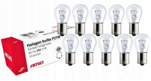 Żarówki Halogenowe P21w Ba15s 24v E8 Zestaw 10szt.