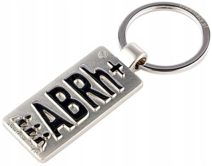 Metalowy Brelok Breloczek Symbol Grupy Krwi Abrh+