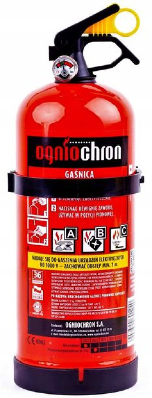 Gaśnica Proszkowa Samochodowa Abc 2kg Z Manometrem