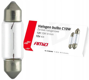 Żarówka Żarówki 12v Rurka C10w 41mm Rurkowe 10szt