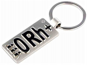 Metalowy Brelok Breloczek Symbol Grupy Krwi 0rh+