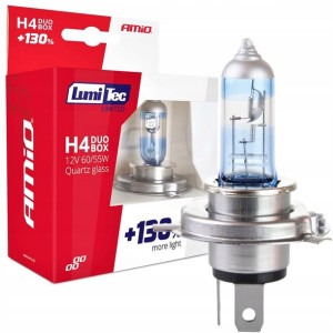 2x Żarówka H4 12v 55w/60w Xenon Look +130% Lumitec