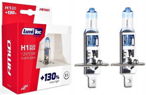 2x Żarówka H1 12v 55w Xenon Look +130% Lumitec
