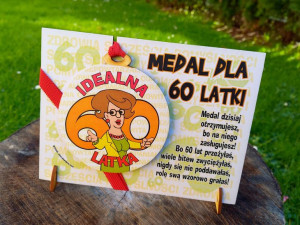 Medal dla kobiety na 60 urodziny. Super prezent !