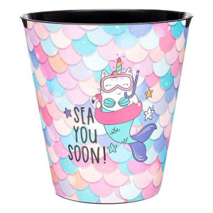Kosz na Śmieci Jednorożec Nadruk Plastikowy (10 L) (27 x 28 x 27 cm)