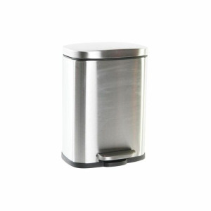 Kosz na Śmieci DKD Home Decor 21,5 x 18,5 x 30 cm Srebrzysty Stal