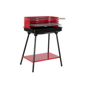 Grill Węglowy z Nóżkami DKD Home Decor Czerwony Stal (53 x 37 x 80 cm)