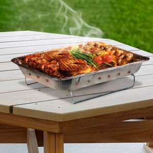 Jednorazowy grill Aluminium (31 x 24 x 4 cm)