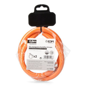 Wąż do gazu Butan EDM Butaflex 2 zacisk dwuwarstwowy 9 x 15 mm 80 cm
