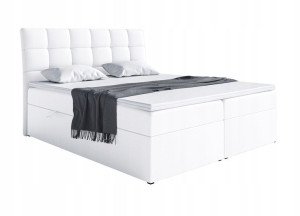 Łóżko boxspring 140x200 z materacem i pojemnikiem