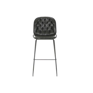 Taboret DKD Home Decor Poliuretan Metal Polipropylen (PP) Gris Oscuro
