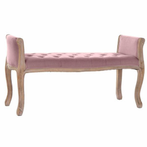 Taboret DKD Home Decor   Różowy Płótno Drewno kauczukowe (112 x 41 x 61 cm)