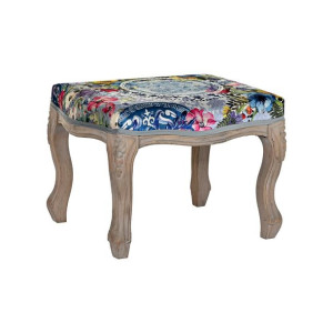 Taboret DKD Home Decor   Jodła Poliester Wielokolorowy (58 x 47,5 x 41 cm)