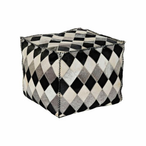 Puff DKD Home Decor Poliester Skóra (45 x 45 x 40 cm)