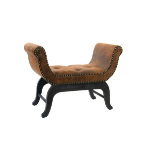 Taboret DKD Home Decor   Brązowy PU (90 x 41 x 67 cm)