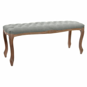 Taboret DKD Home Decor   Szary Poliester Aksamit Drewno kauczukowe