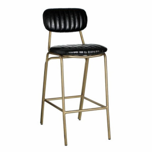 Taboret 44 x 51 x 100 cm Czarny Złoty Metal Poliuretan