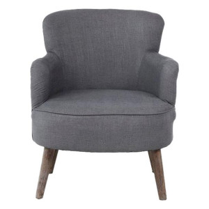 Krzesło DKD Home Decor Jodła Poliester Ciemny szary (65 x 62 x 77 cm)