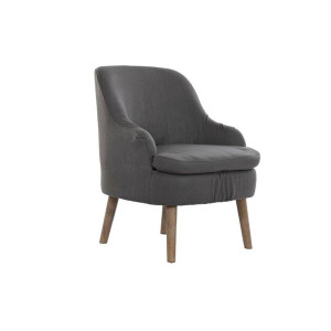 Krzesło DKD Home Decor Jodła Poliester Ciemny szary (61 x 46 x 75 cm)
