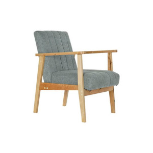 Fotel DKD Home Decor Naturalny Poliester Błękitne niebo Sosna (63 x 68 x 81