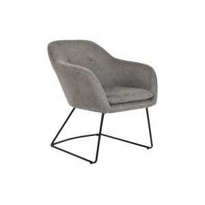Fotel DKD Home Decor Czarny Szary Metal Płótno (63 x 64 x 70 cm)