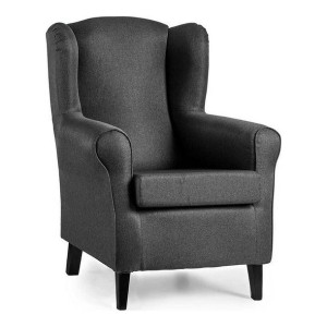 Fotel Sade Poliester drewno sosnowe Ciemny szary (65 x 101 x 75 cm)